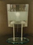 Design tafellamp - glas aluminium