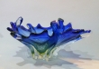 Murano - sommerso schaal blauw groen