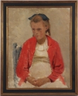 Willem Kouwer Boomkens - portret van een meisje