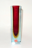 Flavio Poli  / Murano - Sommerso vaas rood geel